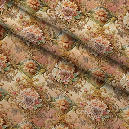 Rococo Blooms Pattern 155 Minky Fabric