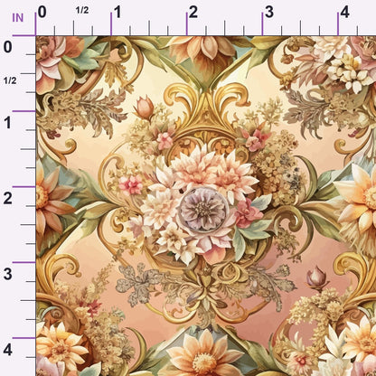 Rococo Blooms Pattern 155 Minky Fabric