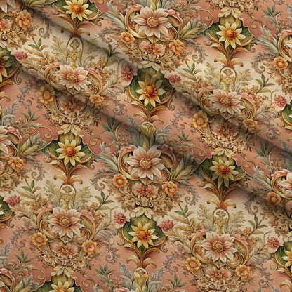 Rococo Blooms Pattern 156 Minky Fabric