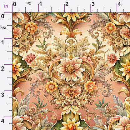 Rococo Blooms Pattern 156 Minky Fabric