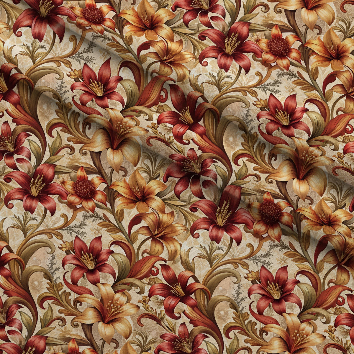 Rococo Blooms Pattern 157 Minky Fabric