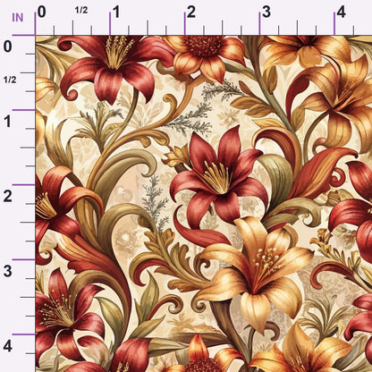 Rococo Blooms Pattern 157 Minky Fabric