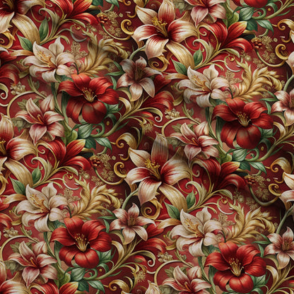 Rococo Blooms Pattern 158 Minky Fabric