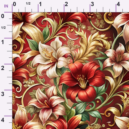 Rococo Blooms Pattern 158 Minky Fabric