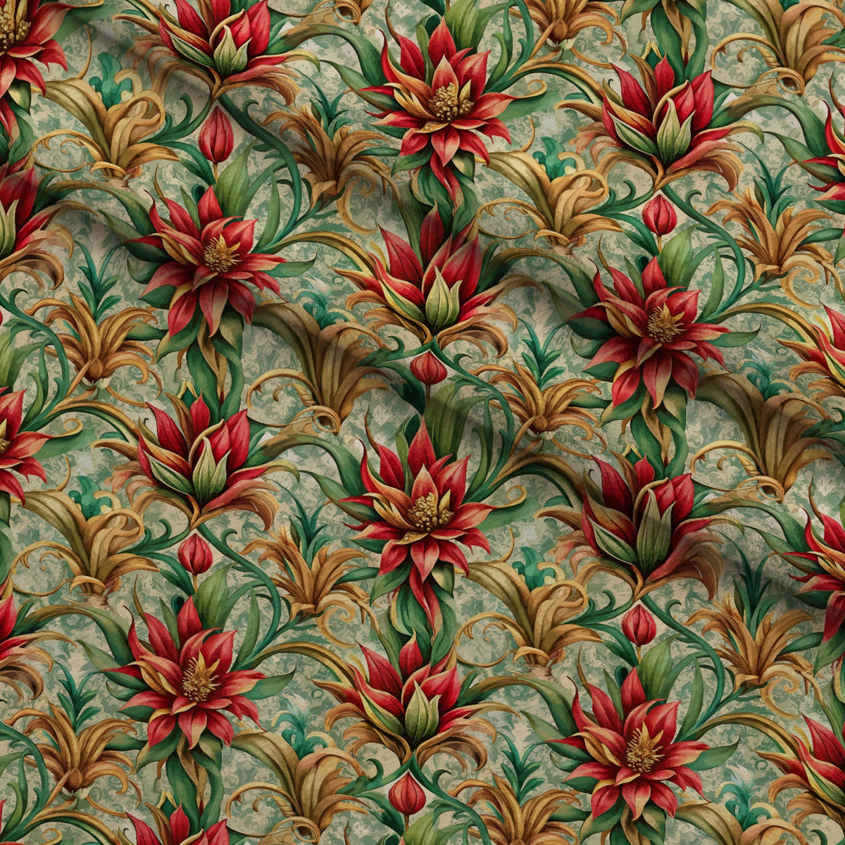 Rococo Blooms Pattern 160 Minky Fabric