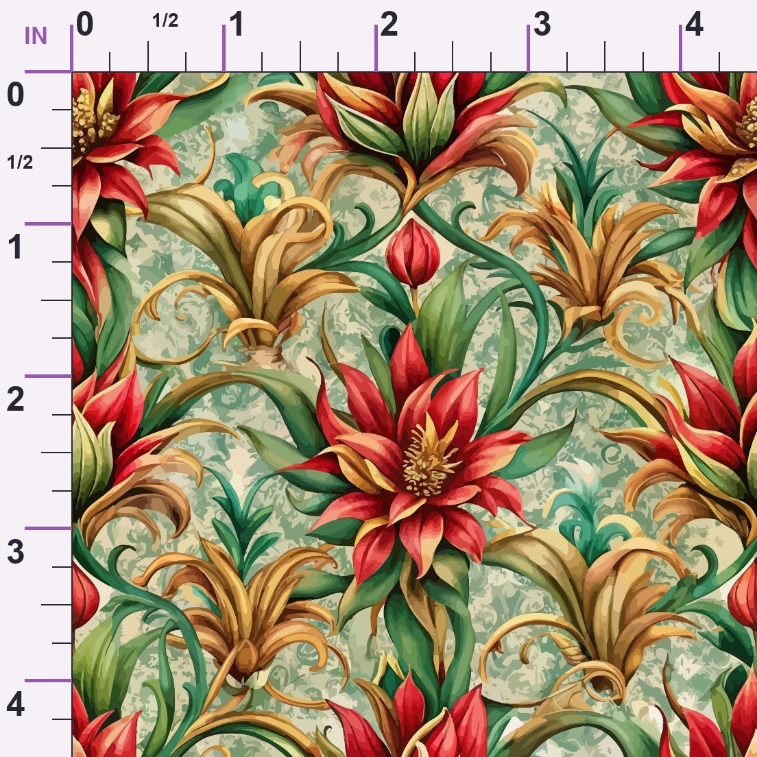 Rococo Blooms Pattern 160 Minky Fabric
