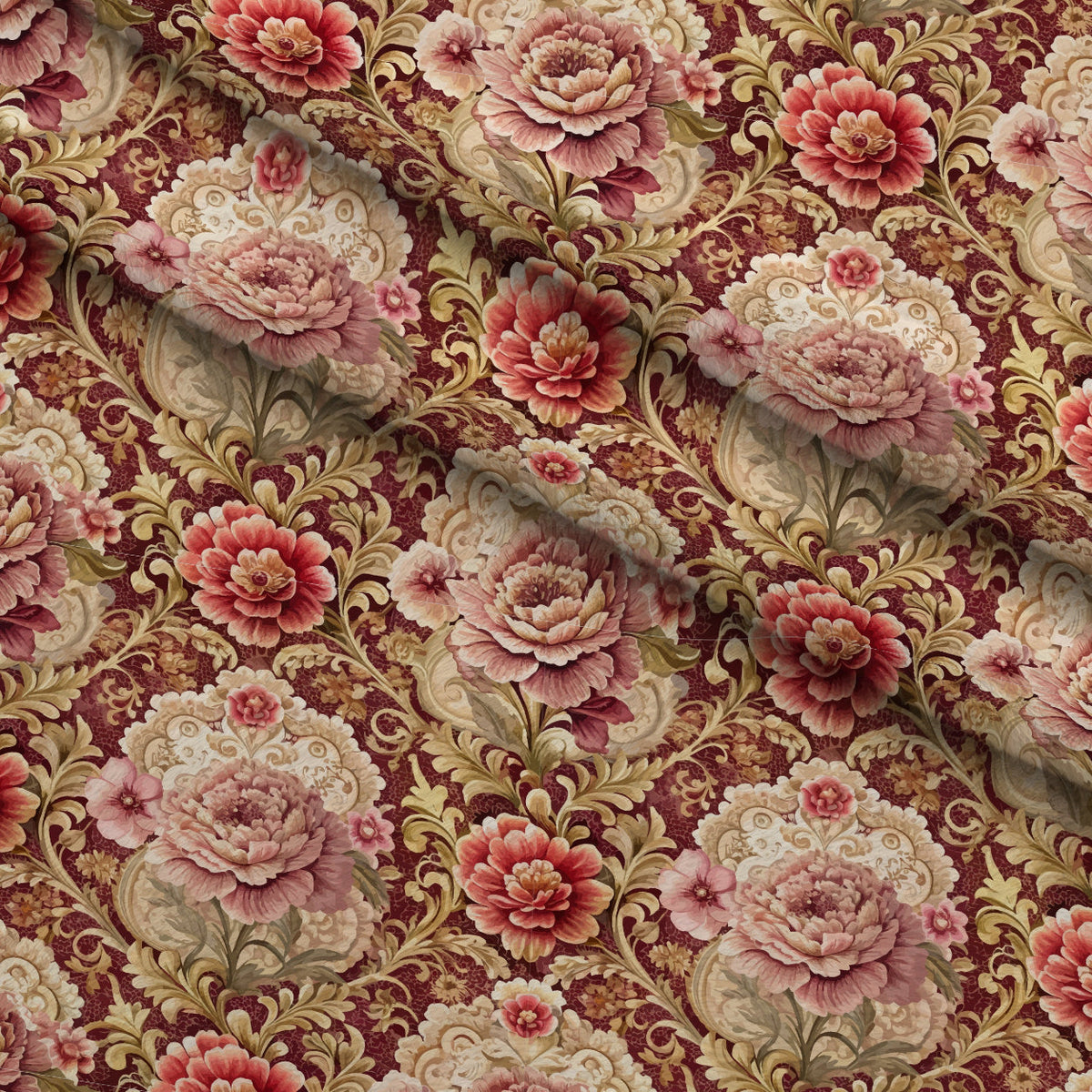 Rococo Blooms Pattern 161 Minky Fabric