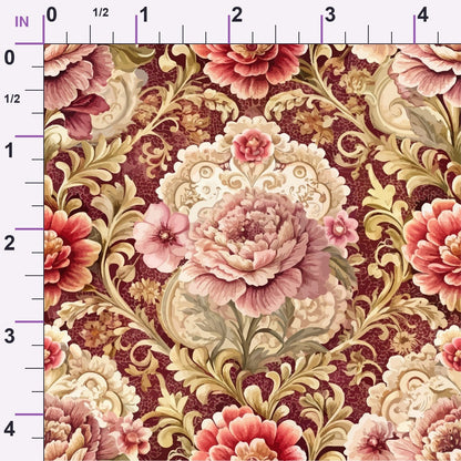 Rococo Blooms Pattern 161 Minky Fabric