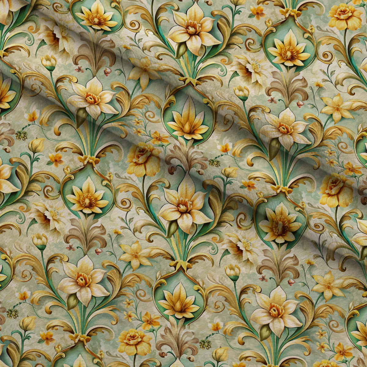 Rococo Blooms Pattern 162 Minky Fabric