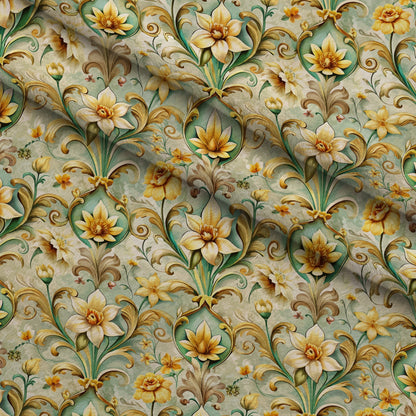 Rococo Blooms Pattern 162 Minky Fabric