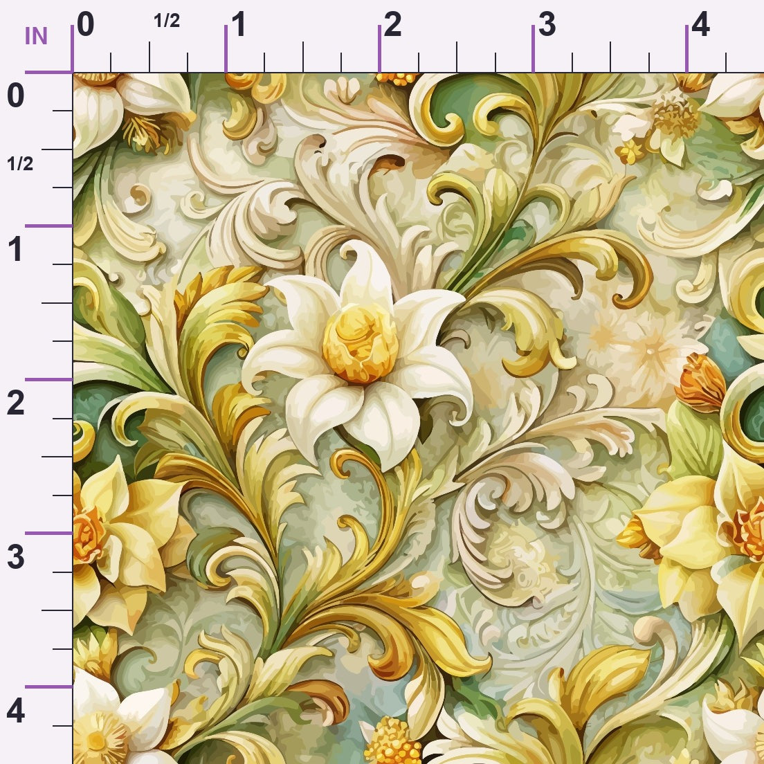 Rococo Blooms Pattern 163 Minky Fabric