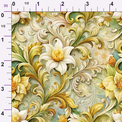 Rococo Blooms Pattern 163 Minky Fabric