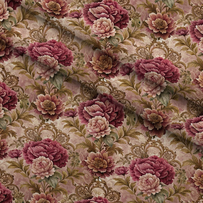 Rococo Blooms Pattern 164 Minky Fabric