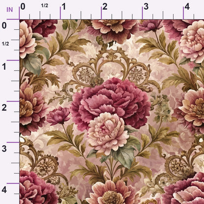Rococo Blooms Pattern 164 Minky Fabric