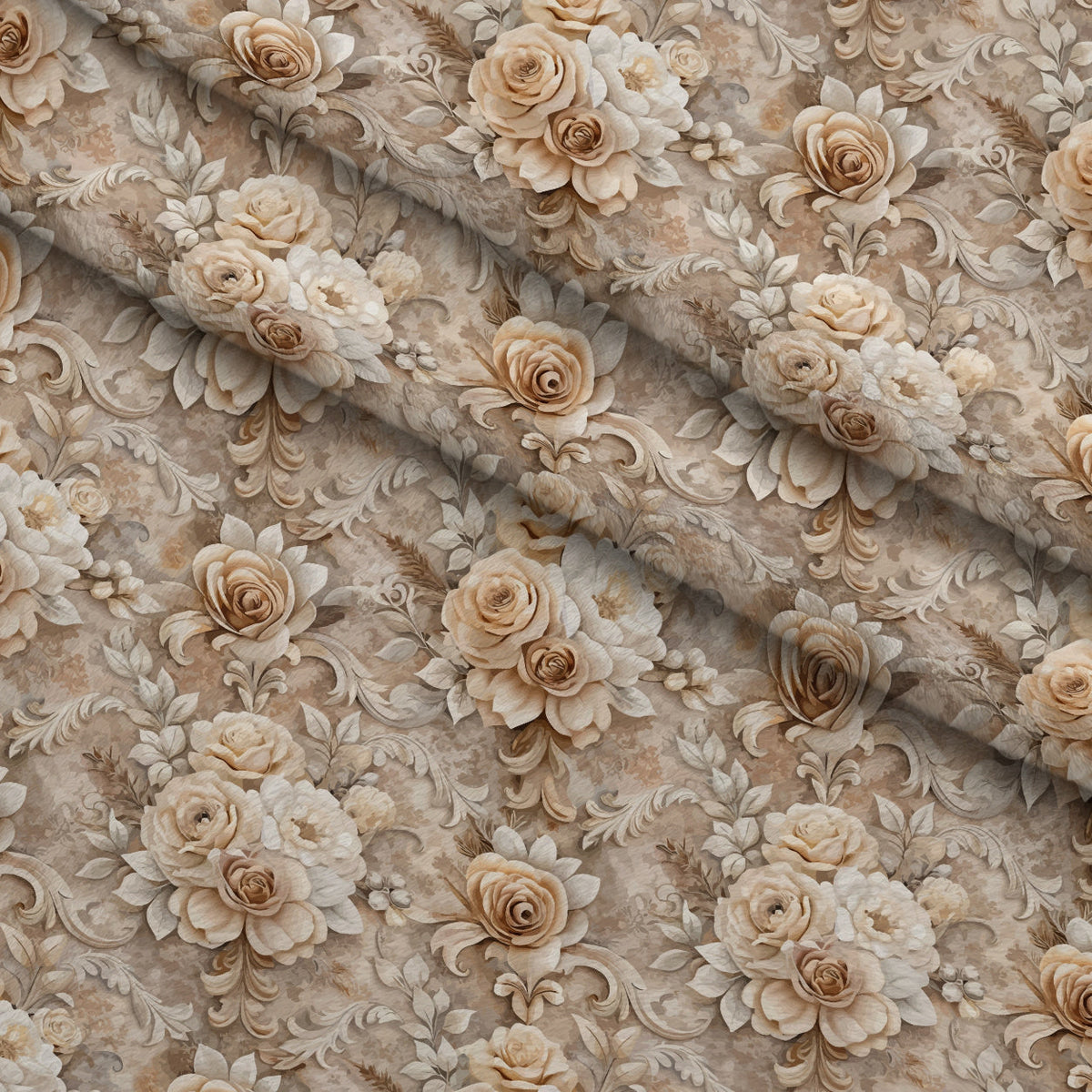 Rococo Blooms Pattern 165 Minky Fabric