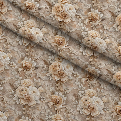 Rococo Blooms Pattern 165 Minky Fabric
