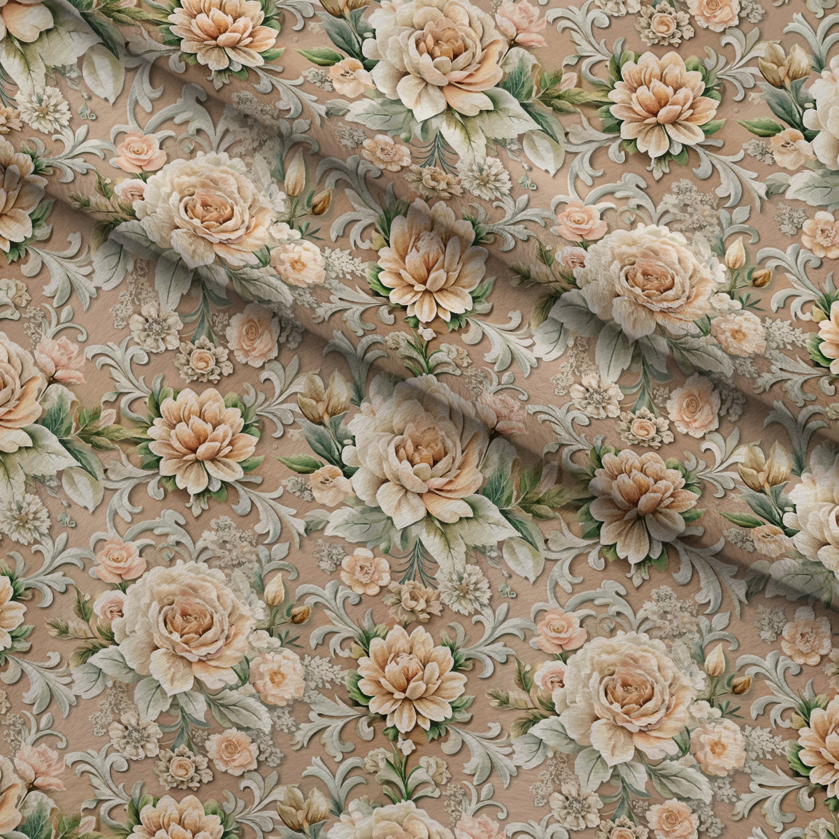 Rococo Blooms Pattern 168 Minky Fabric
