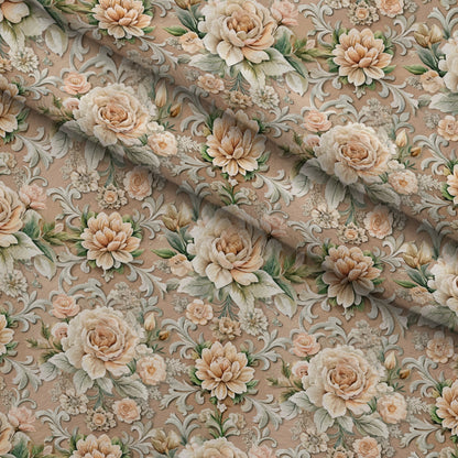 Rococo Blooms Pattern 168 Minky Fabric