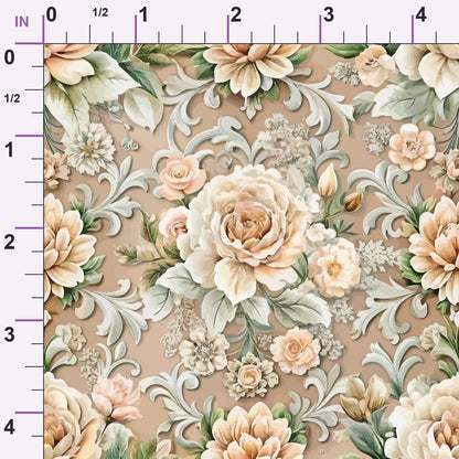 Rococo Blooms Pattern 168 Minky Fabric