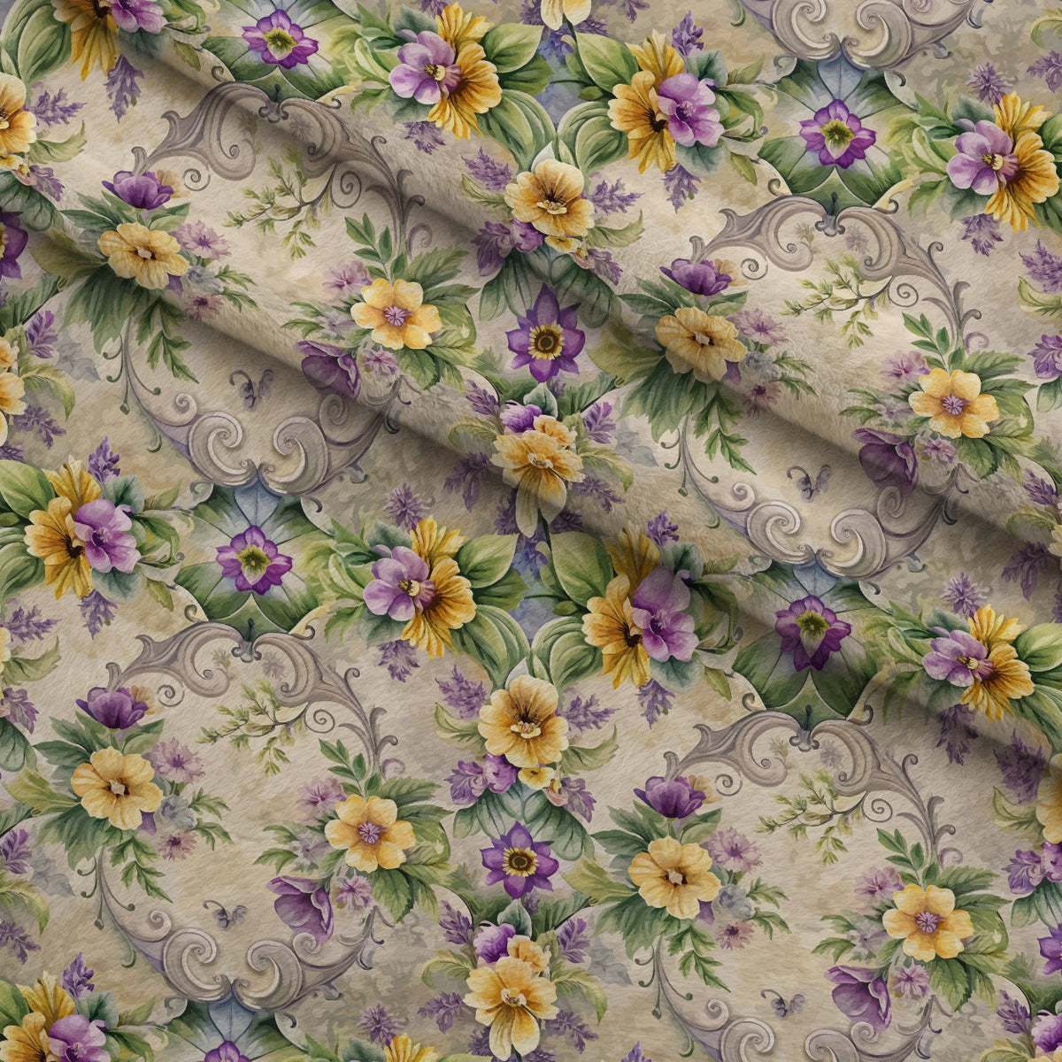 Rococo Blooms Pattern 169 Minky Fabric