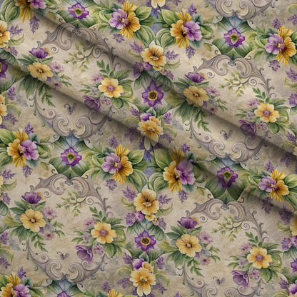 Rococo Blooms Pattern 169 Minky Fabric