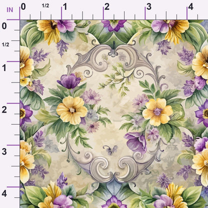 Rococo Blooms Pattern 169 Minky Fabric