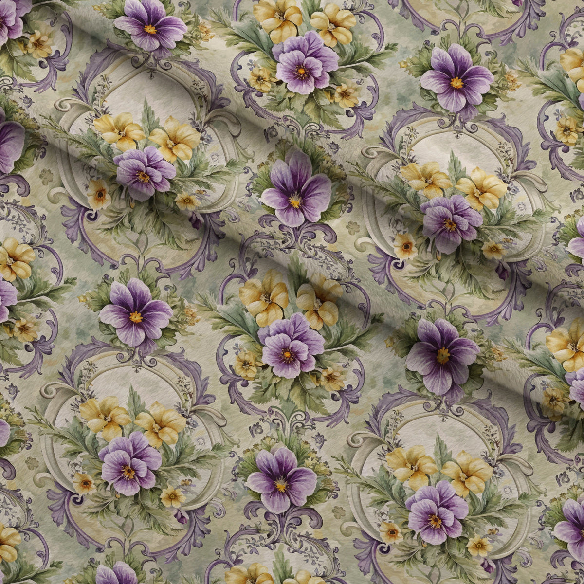 Rococo Blooms Pattern 170 Minky Fabric