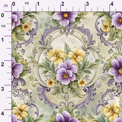 Rococo Blooms Pattern 170 Minky Fabric