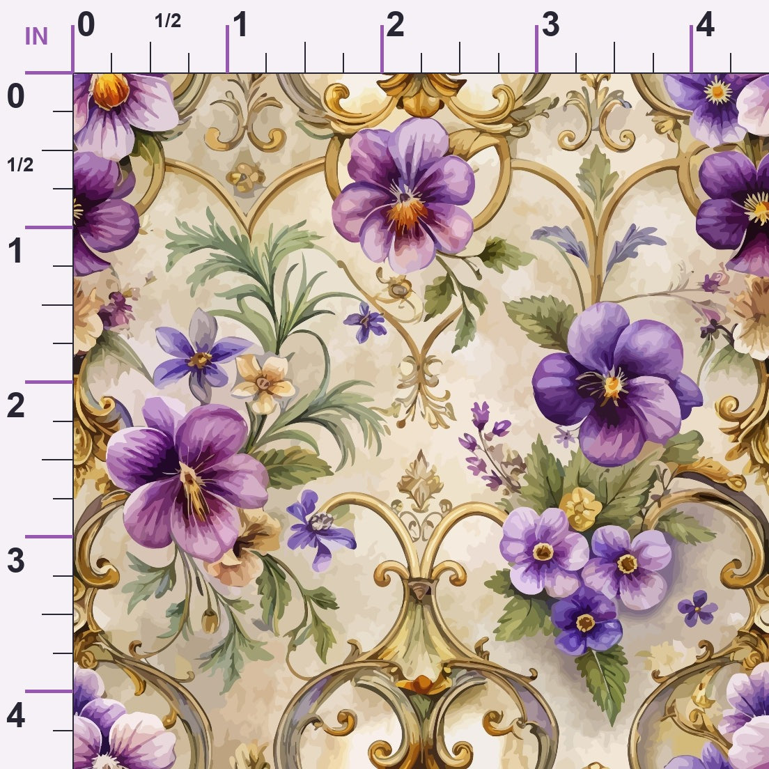 Rococo Blooms Pattern 171 Minky Fabric