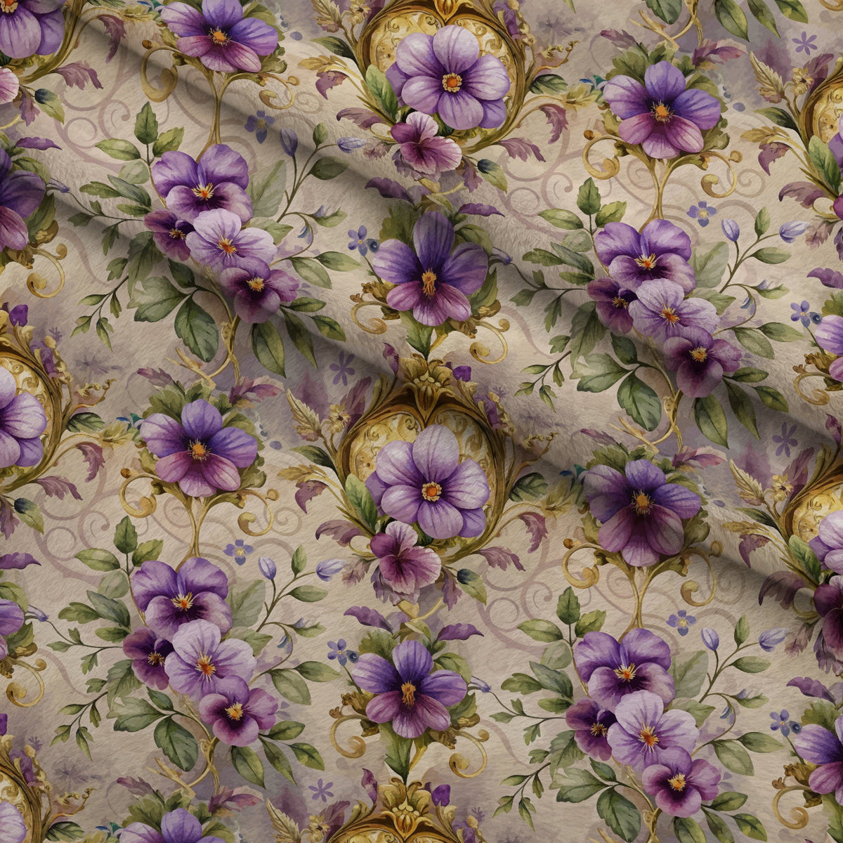 Rococo Blooms Pattern 172 Minky Fabric