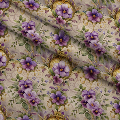 Rococo Blooms Pattern 172 Minky Fabric