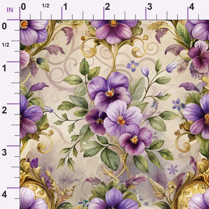 Rococo Blooms Pattern 172 Minky Fabric