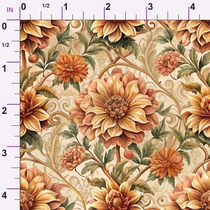 Rococo Blooms Pattern 176 Minky Fabric