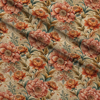 Rococo Blooms Pattern 177 Minky Fabric