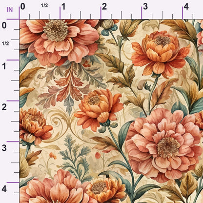 Rococo Blooms Pattern 177 Minky Fabric