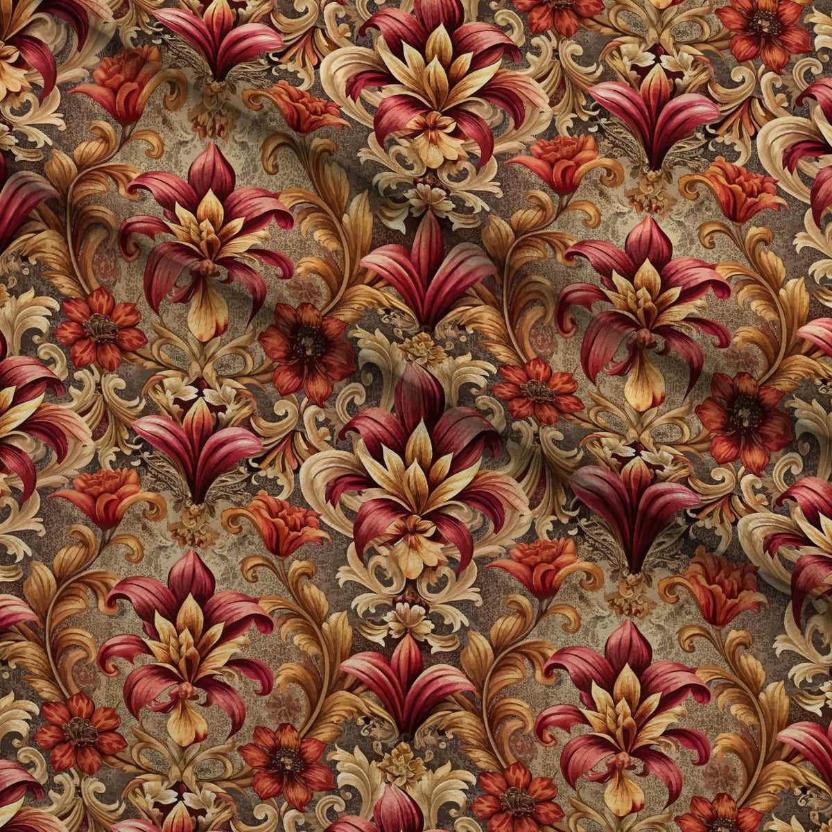 Rococo Blooms Pattern 179 Minky Fabric