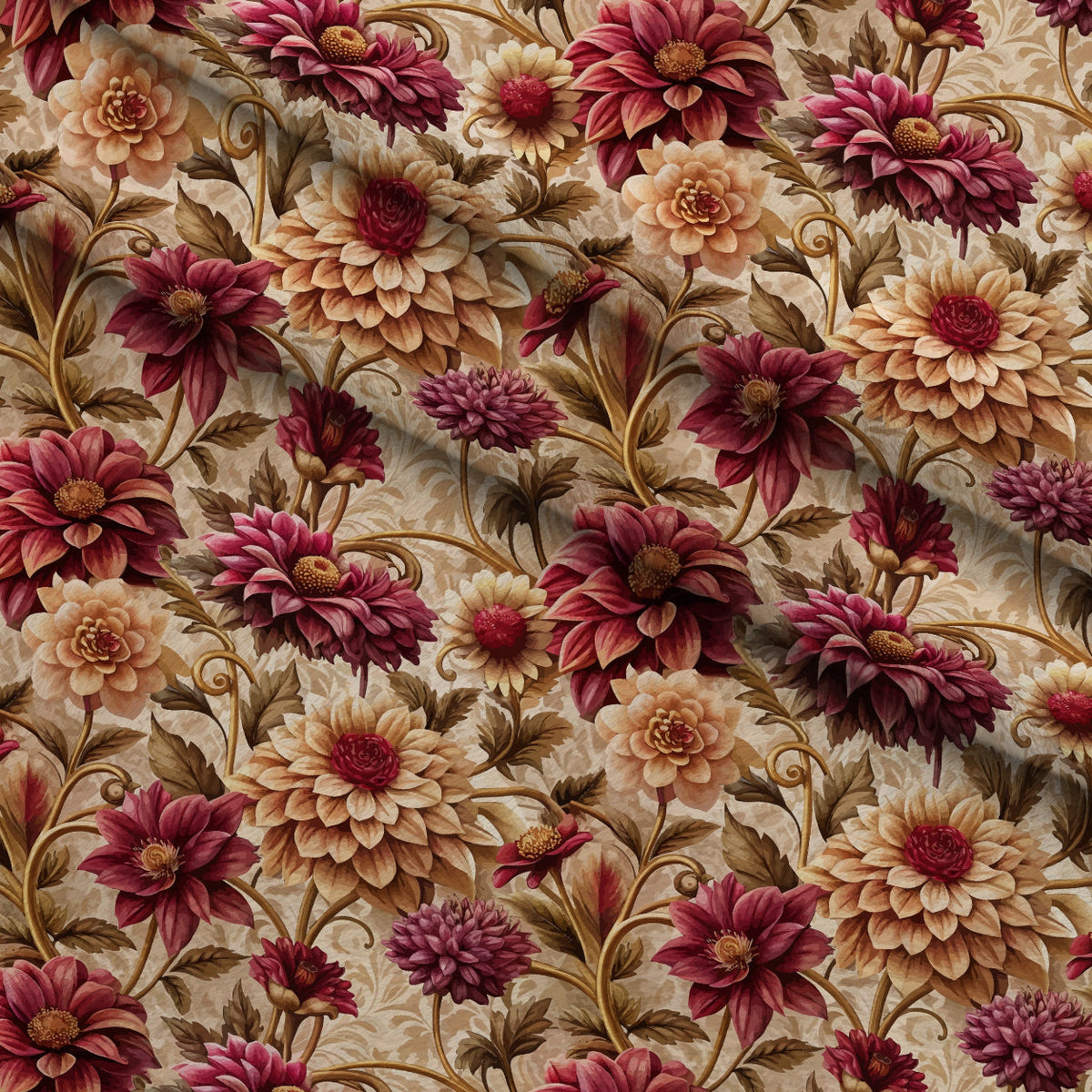 Rococo Blooms Pattern 18 Minky Fabric