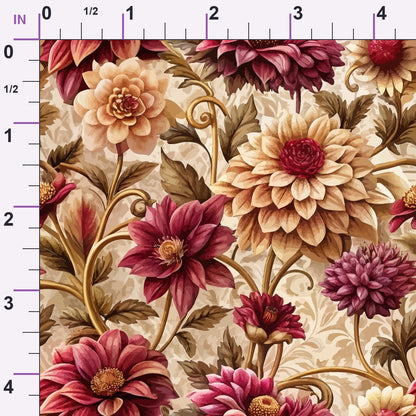 Rococo Blooms Pattern 18 Minky Fabric