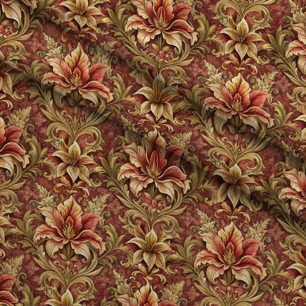 Rococo Blooms Pattern 180 Minky Fabric