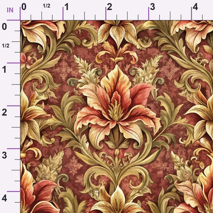 Rococo Blooms Pattern 180 Minky Fabric