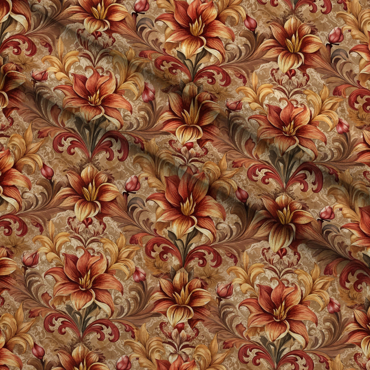 Rococo Blooms Pattern 181 Minky Fabric
