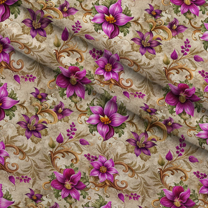 Rococo Blooms Pattern 182 Minky Fabric