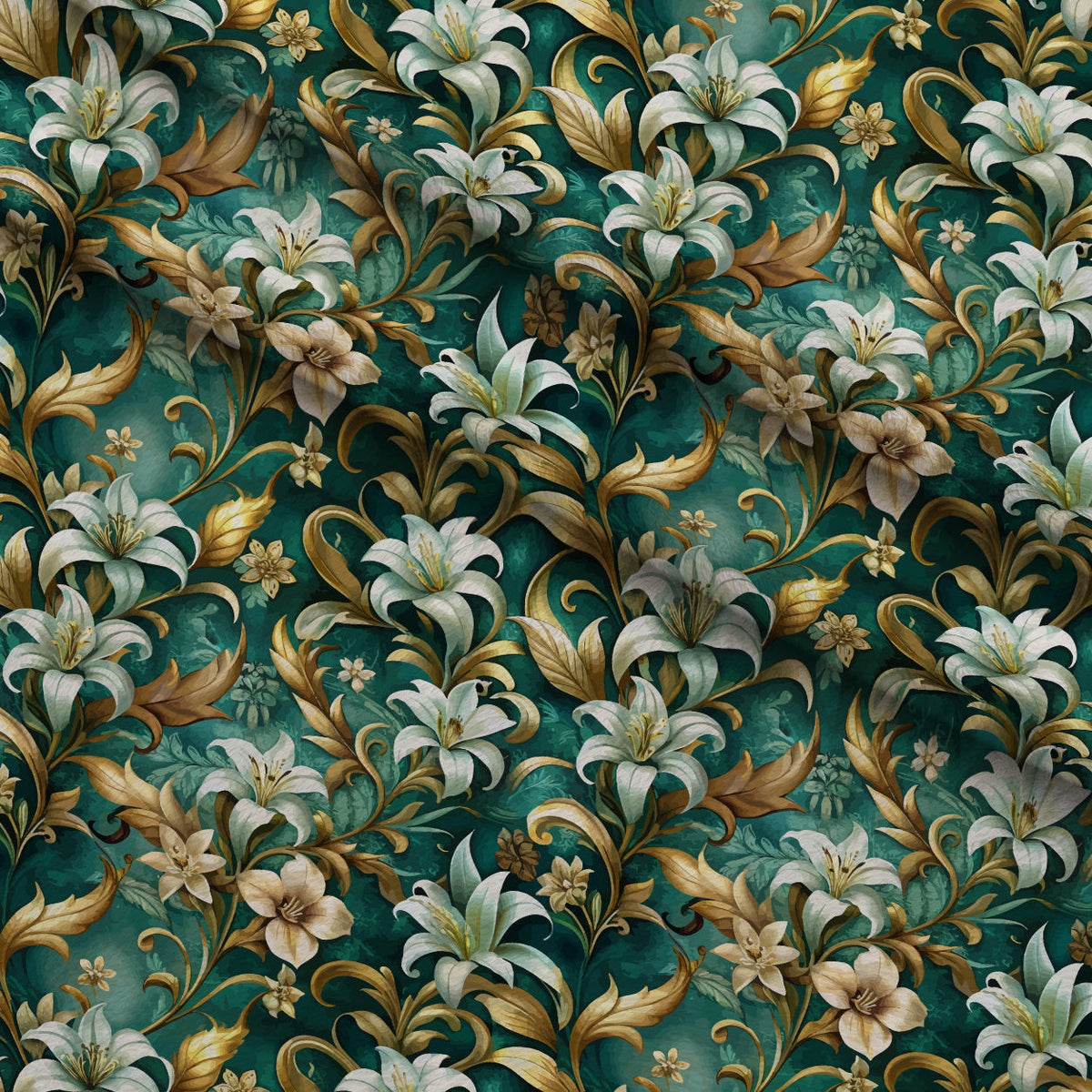 Rococo Blooms Pattern 19 Minky Fabric