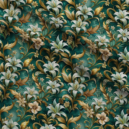 Rococo Blooms Pattern 19 Minky Fabric