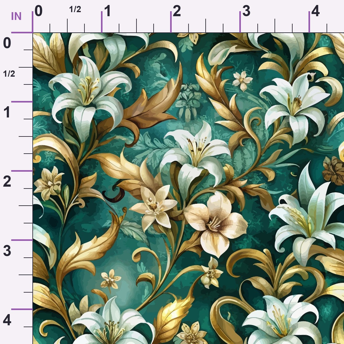 Rococo Blooms Pattern 19 Minky Fabric