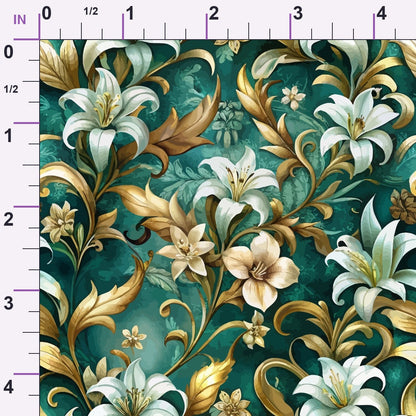 Rococo Blooms Pattern 19 Minky Fabric