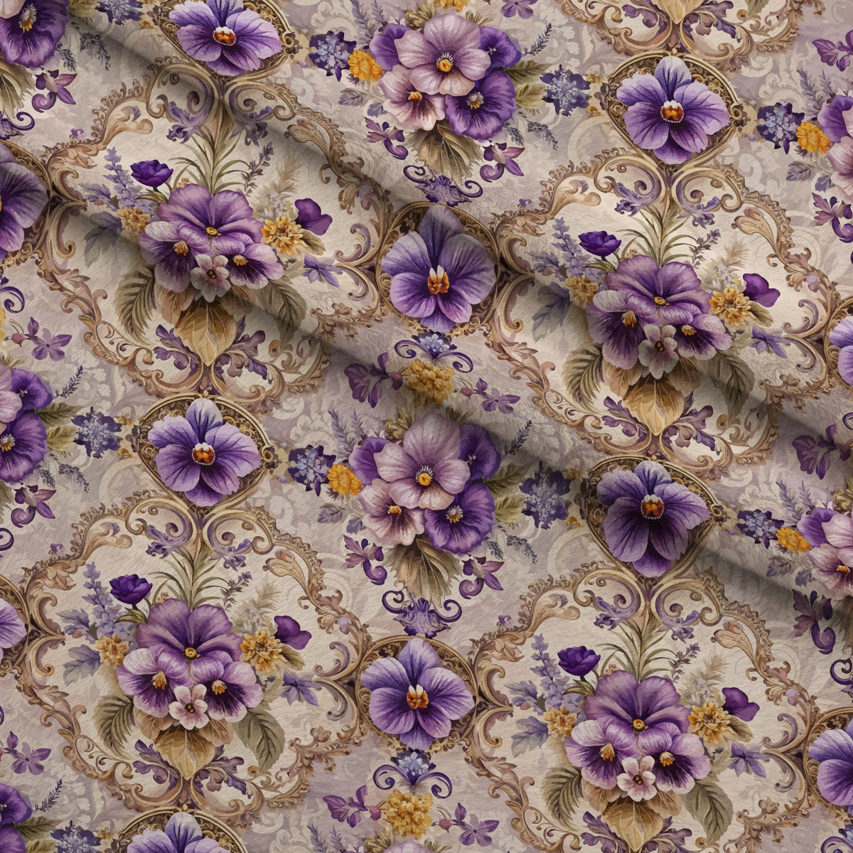Rococo Blooms Pattern 2 Minky Fabric