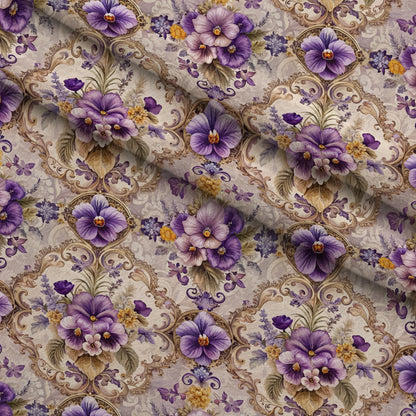 Rococo Blooms Pattern 2 Minky Fabric