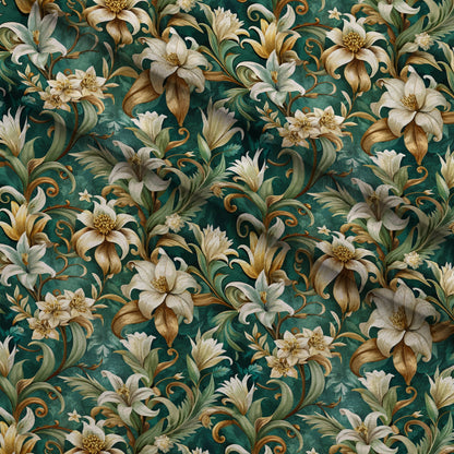 Rococo Blooms Pattern 20 Minky Fabric