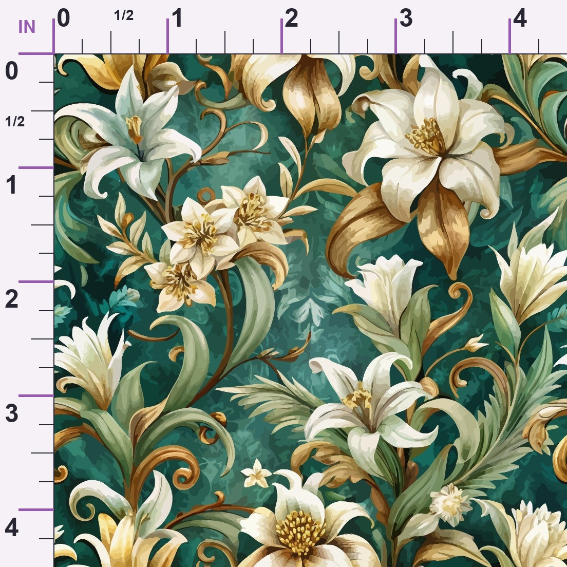 Rococo Blooms Pattern 20 Minky Fabric